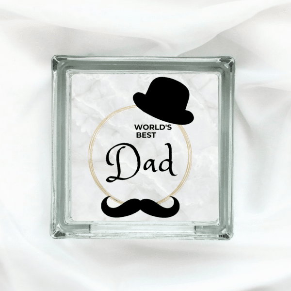 World's Best Dad - Glass Block