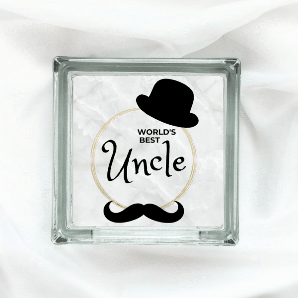 World's Best Uncle - Glass Block