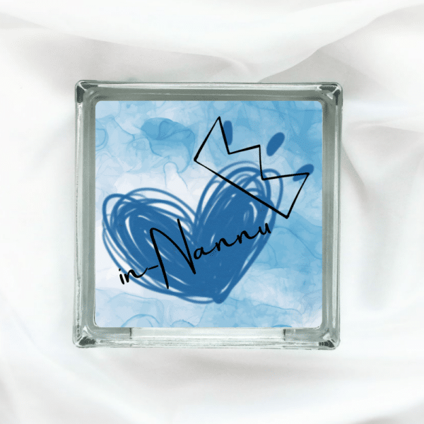 Crowned Nannu - Glass Block