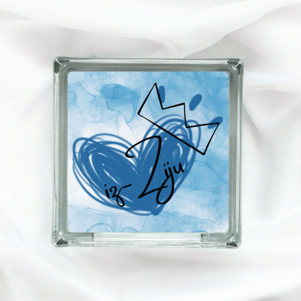 Crowned Ziju - Glass Block