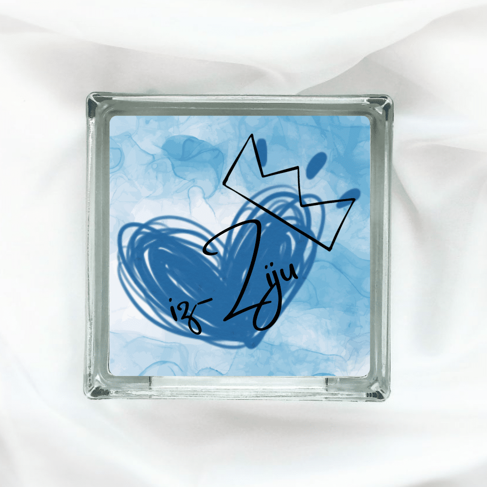 Crowned Ziju - Glass Block