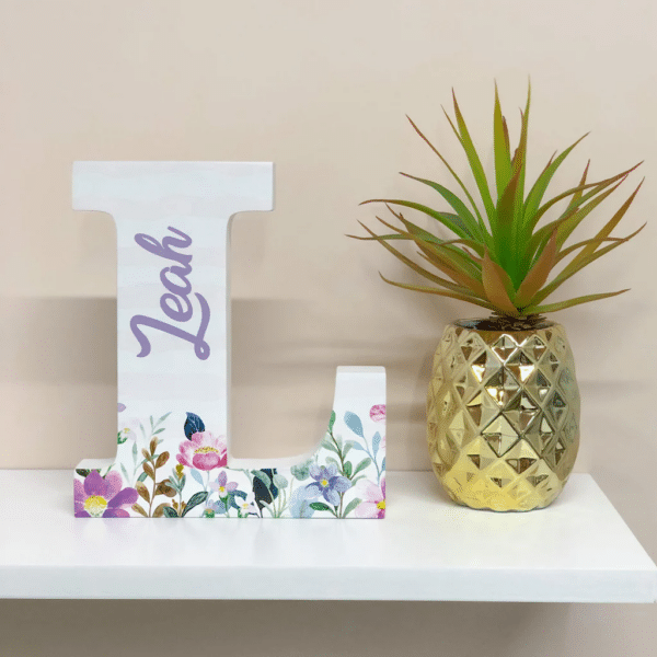 Blooming Garden - Initial Wooden Letter