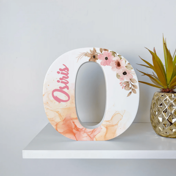 Boho Florals - Initial Wooden Letter