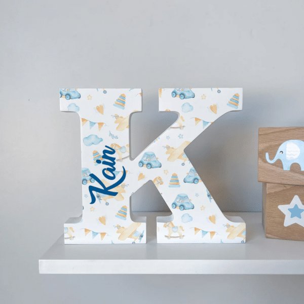 Boys Toys - Initial Wooden Letter