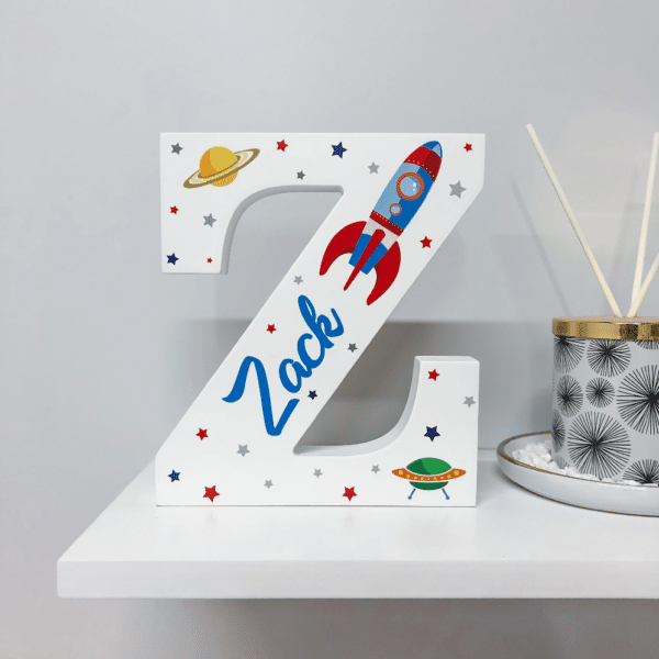 Galaxy - Initial Wooden Letter