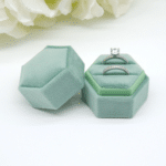 Velvet Ring Box - Light Sage