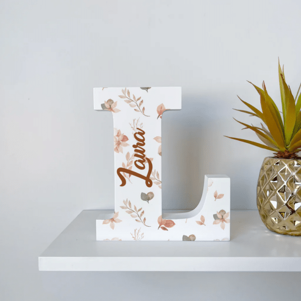 Vintage Bouquet - Initial Wooden Letter
