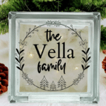 The Family … - Personalised Christmas Glass Block