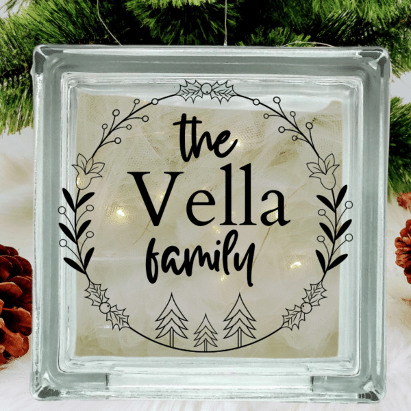 The Family … - Personalised Christmas Glass Block
