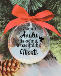 Għandi Anġlu ... Marti - 10cm Acrylic Bauble