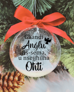 Għandi Anġlu ... Oħti - 10cm Acrylic Bauble