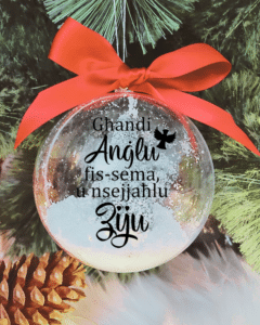 Għandi Anġlu ... Ziju - 10cm Acrylic Bauble