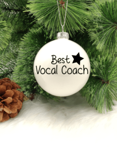 Best Vocal Coach - 8cm Glass Bauble