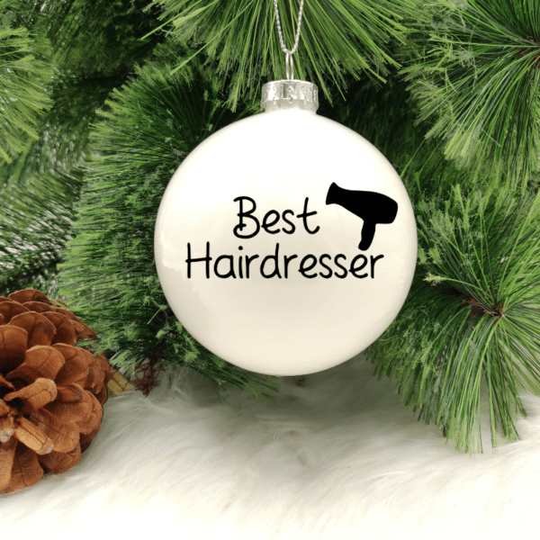 Best Hairdresser - 8cm Glass Bauble