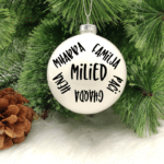 Milied - Hena, Mħabba.. - 8cm Glass Bauble