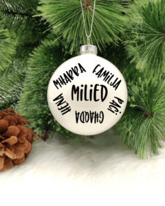 Milied - Hena, Mħabba.. - 8cm Glass Bauble