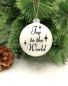 Joy To The World - 8cm Glass Bauble