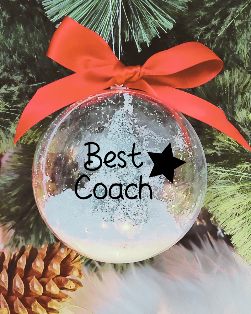 ACRBBLSCOACH Best Coach - 10cm Acrylic Bauble - Image 1