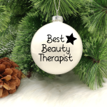 Best Beauty Therapist - 8cm Glass Bauble