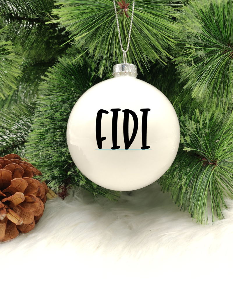 GLSBBLFIDI Fidi - 8cm Glass Bauble - Image 1