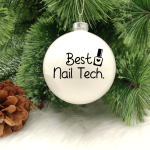 Best Nail Tech - 8cm Glass Bauble