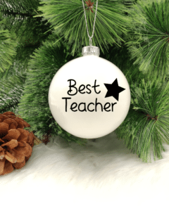 Best Teacher - 8cm Glass Bauble