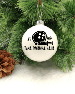 IVF... Tama, Imħabba, Ħajja - 8cm Glass Bauble