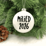 Milied 2026 - 8cm Glass Bauble