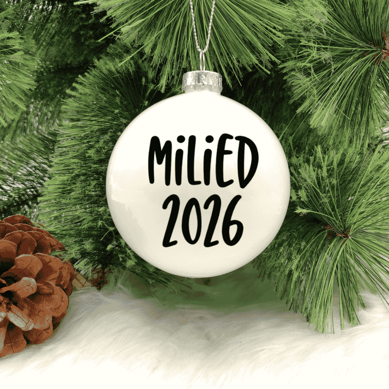MILIED2026 Milied 2026 - 8cm Glass Bauble - Image 1