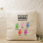 This Nannu Belongs To...  - Personalised Hand Print Cushion