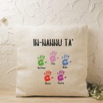 In-Nannu Ta' ... - Personalised Hand Print Cushion