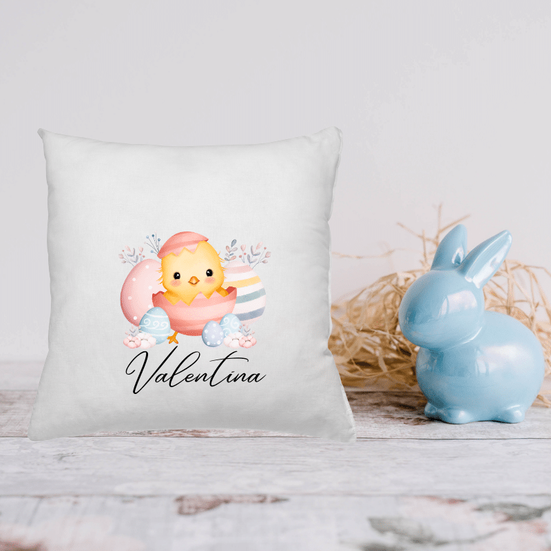 12-1.png Pink Chick - Personalised Cushion - Image 1