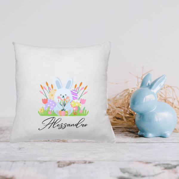 Blue Bunny - Personalised Cushion