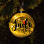 Personalised with Font Name Jade - 8cm Light Up Bauble