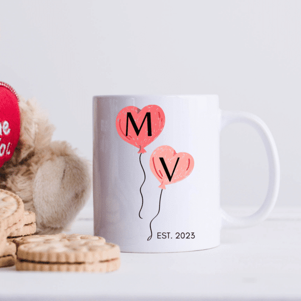 Heart Balloons - Personalised Mug