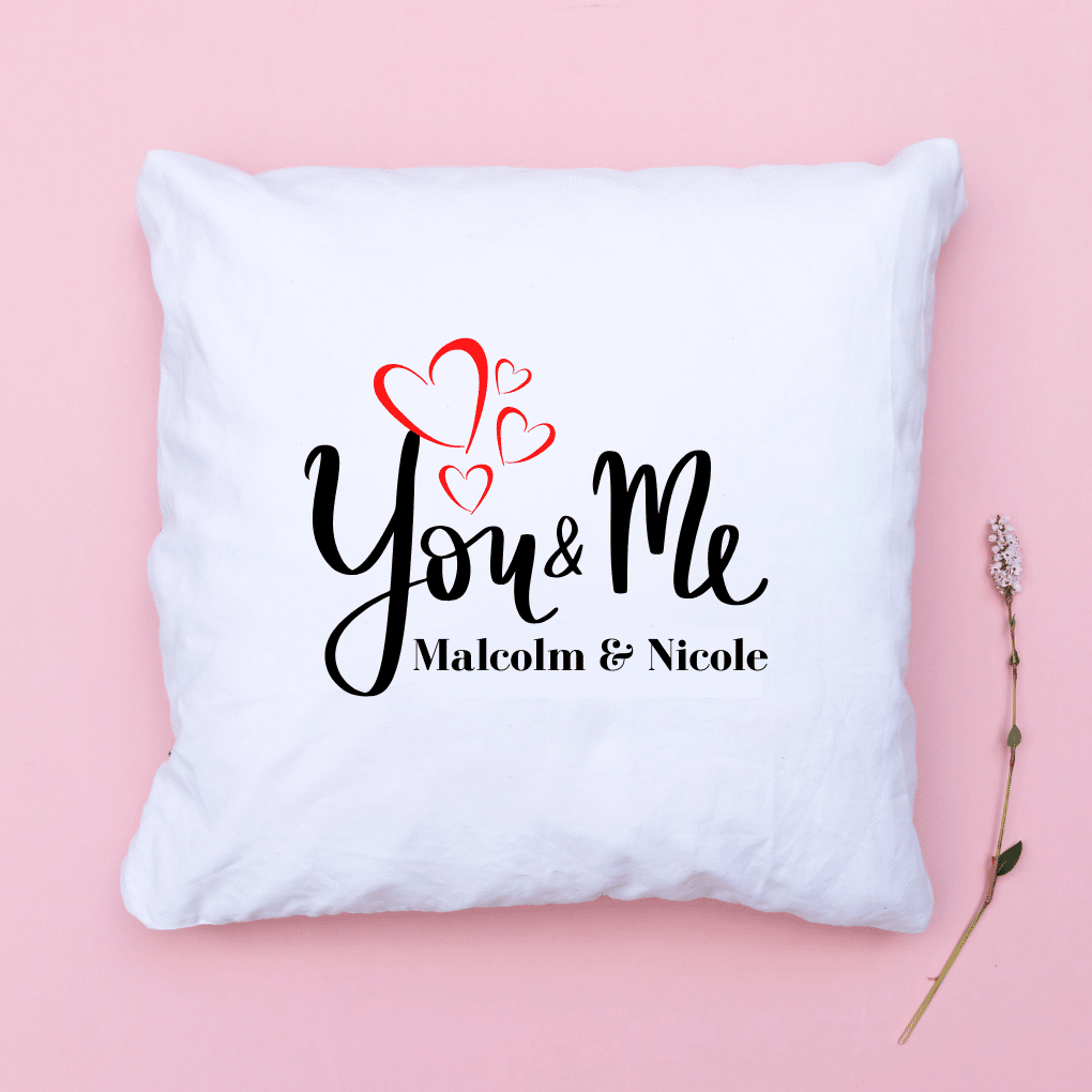 3-1.png You & Me - Personalised with Names Cushion - Image 1