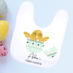 Blue Easter Chick - Personalised Bib