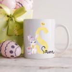 Personalised With Name & Initial Easter Mug