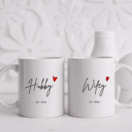 Hubby & Wifey - Personalised Mug Set