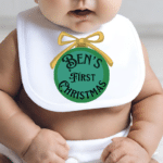 Green Bauble - Personalised Christmas Bib