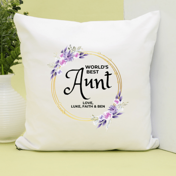 World's Best Aunt - Personalised Cushion