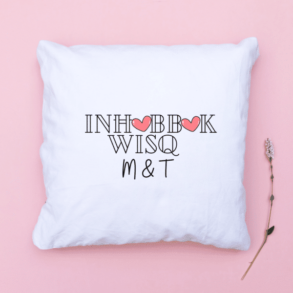 Inħobbok Wisq - Personalised with Initials Cushion