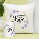 World's Best Mum - Mug & Cushion Set