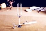 Silver Crystals - Champagne Flutes