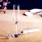 Silver Crystals - Champagne Flutes