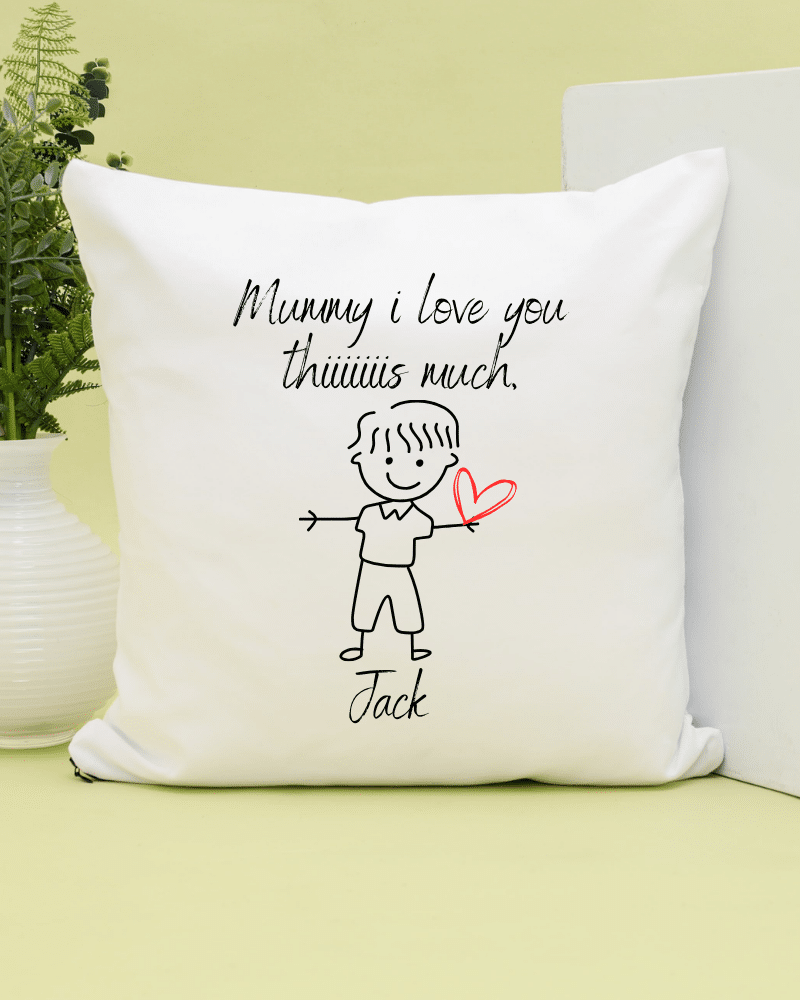 I Love You Mummy - Boy Cushion