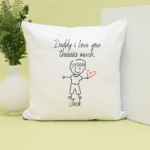 Daddy I Love You This Much - Personalised Boy Cushion