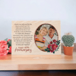 Anniversary Personalised Photo Wooden Plaque