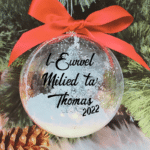 L-Ewwel Milied ta' ... Personalised with Name - 10cm Acrylic Bauble