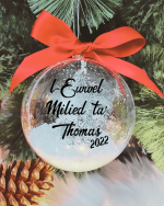 L-Ewwel Milied ta' ... Personalised with Name - 10cm Acrylic Bauble
